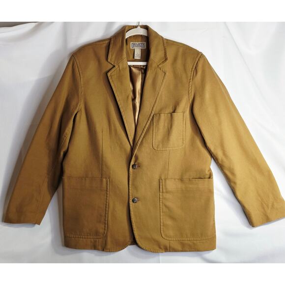 Duluth Trading L Firehose Brown Heavy duty Utility Jacket n Blazer Multi pokts - Picture 1 of 16